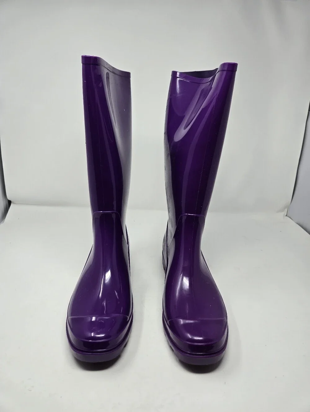 Arizona Winston Size 10 Womens Purple Calf Length Rainboot Rubber Shiny Used